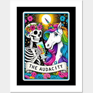 Funny skeleton unicorn, the audacity Posters and Art